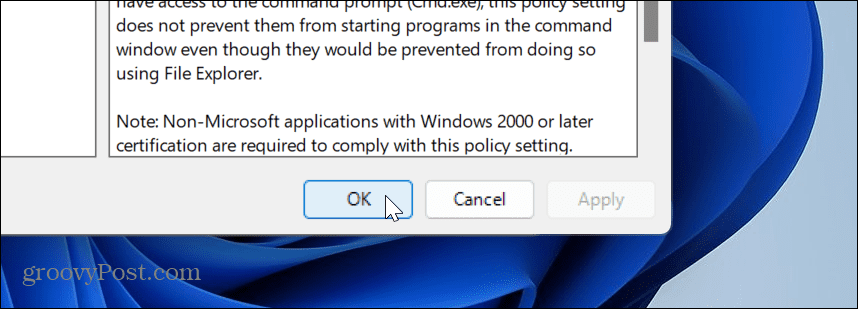 Windows 11'de PowerShell'i devre dışı bırakın