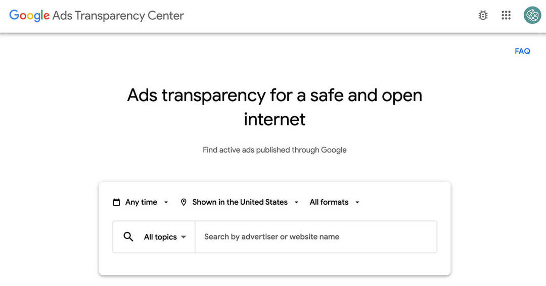 google-ads-şeffaflık-merkezi-açılış-sayfası-1