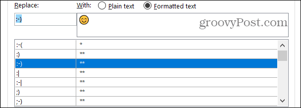 Windows'ta Word'de Biçimlendirilmiş Metin Değiştirmeleri