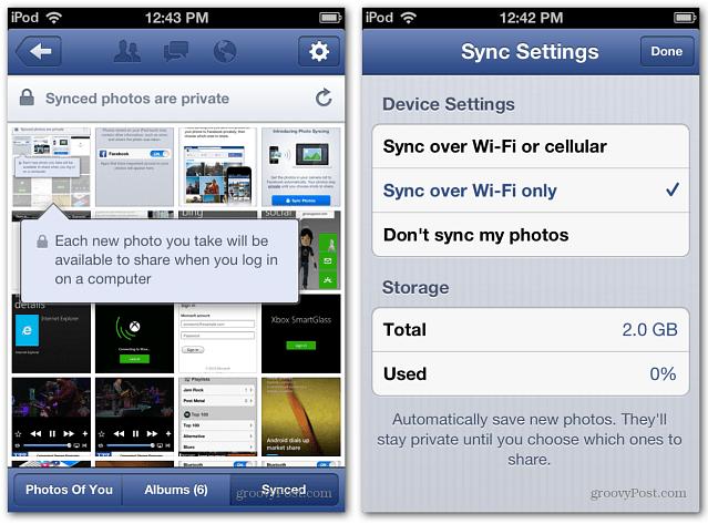 Android ve iOS'ta Facebook Photo Sync Nasıl Kullanılır