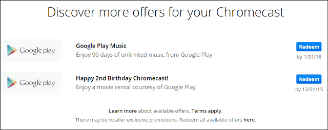 Google Chromecast Sahipleri İkinci Doğum Günü İçin Ücretsiz Film Kiralama Alın