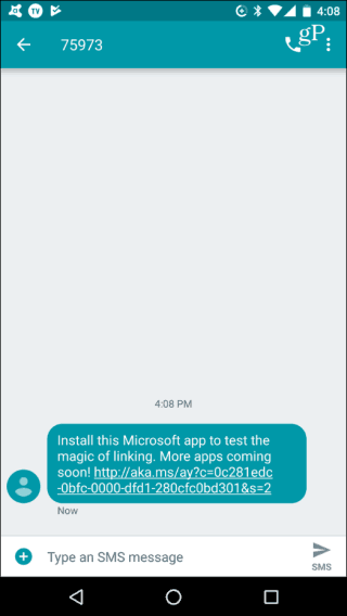 sms mesajı android