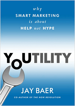 Bu, Jay Baer'in Youtility kitap kapağının ekran görüntüsü.