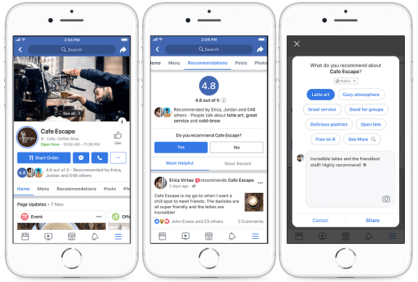 Mobil için Yeni Facebook İşletme Sayfası Düzeni: Sosyal Medya Denetçisi