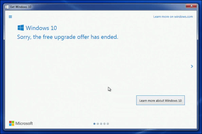 Microsoft Müşterilere Önerme Son Tarih Tarafından Tamamlanmayan Windows 10 Yükseltmeleri için Destekle İrtibata Geçin