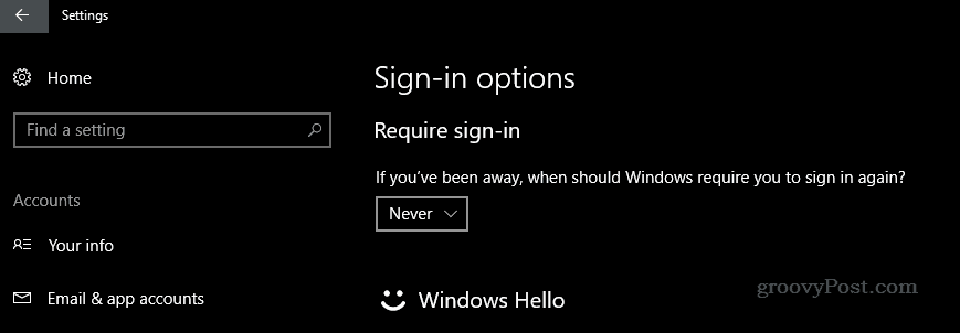 Windows 10 Aygıtınızı Uyandırdığınızda Oturum Açma Ekranını Devre Dışı Bırakma