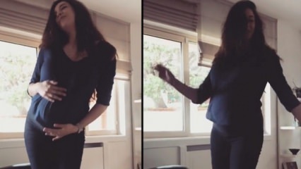 7 aylık hamile Azra Akın böyle dans etti