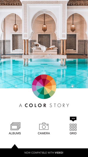Yükleme seçeneklerini gösteren bir A Color Story Instagram hikayesi 1. adımı oluşturun.