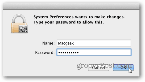 mac sistem şifresi