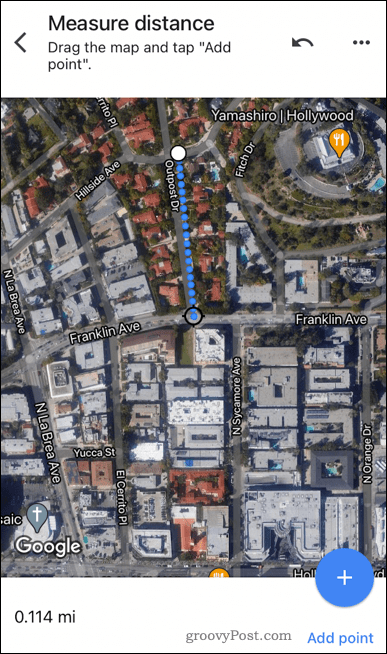 Google Maps mobilde iki nokta arasındaki mesafe