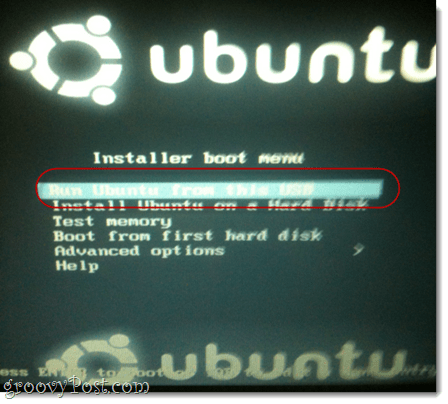 ubuntu çalıştırmak bu usb