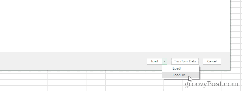 excel sorgu yükleme