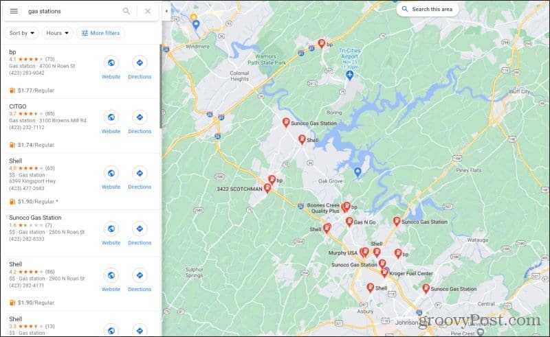 google haritalar benzin istasyonları