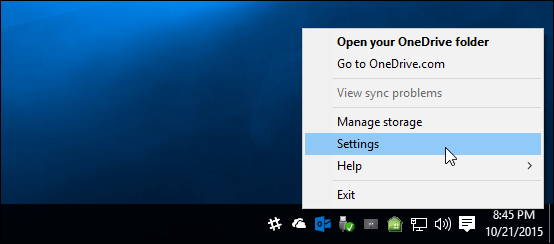 OneDrive Ayarları Windows 10