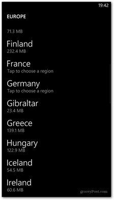 Windows Phone 8 kullanılabilir ülkeleri eşleştirir