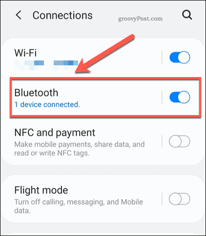 Android Bluetooth Ayarları Menüsü