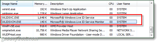 Windows hizmetleri wlidsvc.exe wlidsvcm.exe
