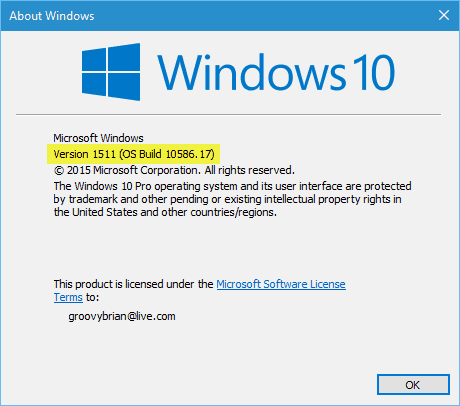 Windows 10 yapı 10586.17