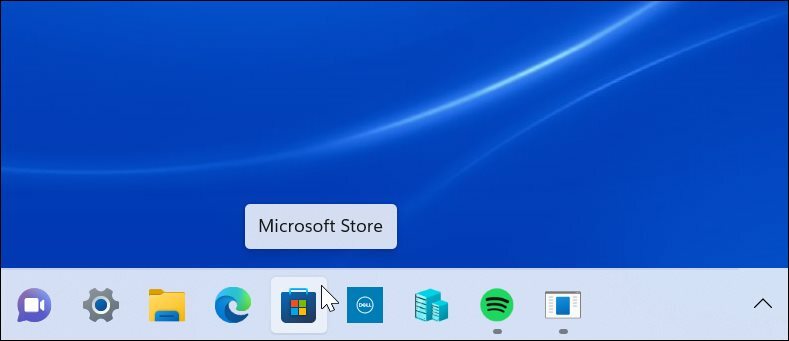 Microsoft Mağazası Görev Çubuğu