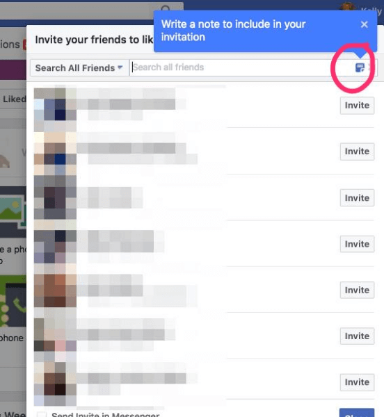 Facebook, bir Sayfayı beğenme davetleri ile kişiselleştirilmiş bir not ekleme seçeneğini ekledi.