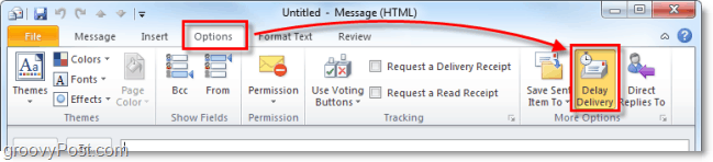 Outlook 2010'da teslim gecikmesi düğmesi