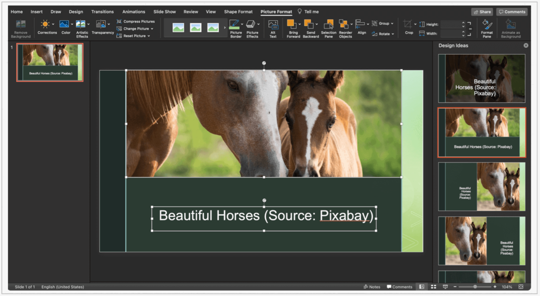 Mac'te Microsoft PowerPoint resim yazısı ekle