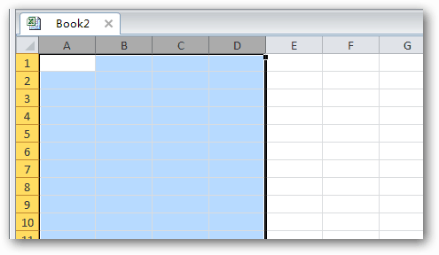 microsoft excel spreadhseet hücreleri seçildi