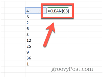 excel temiz formül