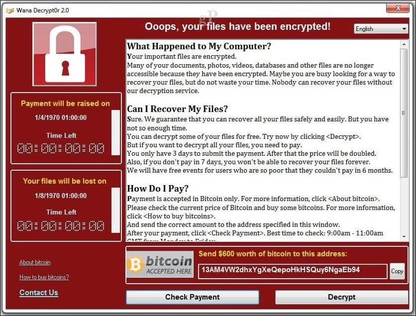 Microsoft Wanacrypt Ransomware için Acil Durum Güvenlik Güncelleştirmesi Yayınladı