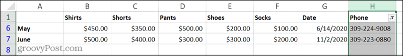 Excel'de Benzersiz Değerler için Temel Filtre