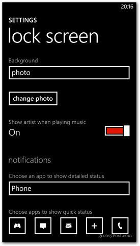 Windows Phone 8 kilit ekranı seçeneklerini özelleştir