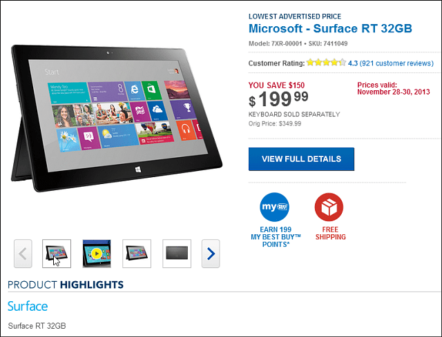 En İyi Black Friday Fırsatı: Microsoft Surface RT 32GB