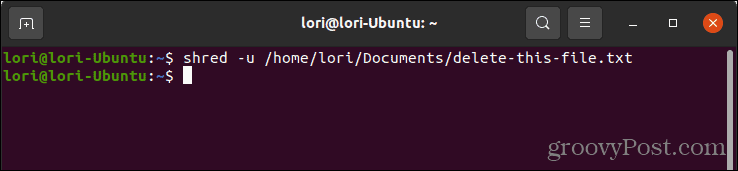 Linux'ta parçalama komutunu kullanarak bir dosyayı güvenli bir şekilde silin