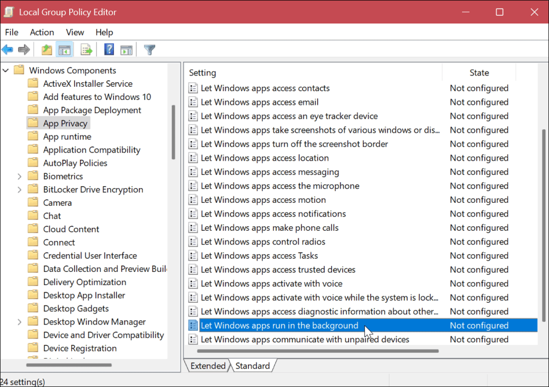Windows 11'de Arka Plan Uygulamalarını Devre Dışı Bırakın