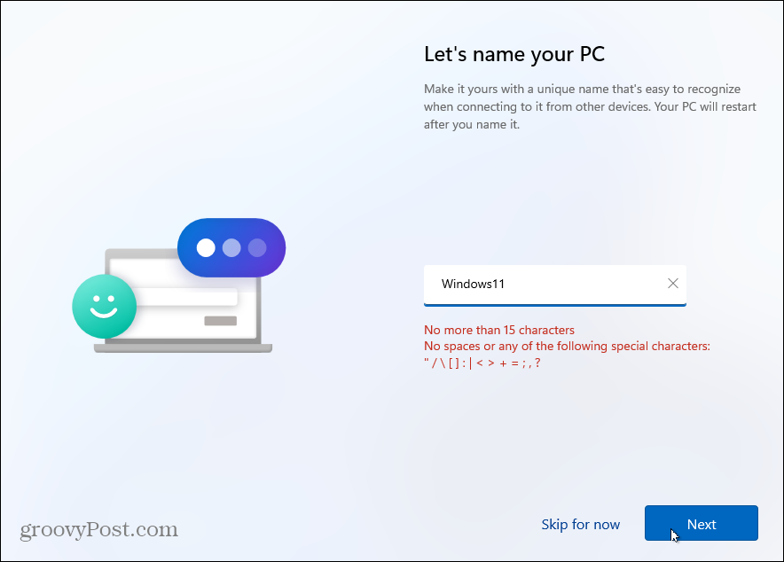 Windows 11 PC'yi adlandırın