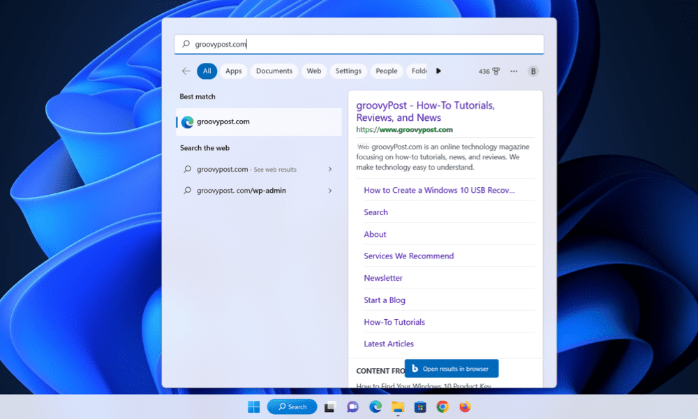 Windows 11 arama özellikli