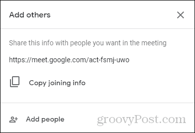 Google Meet katılma bilgisine katıl