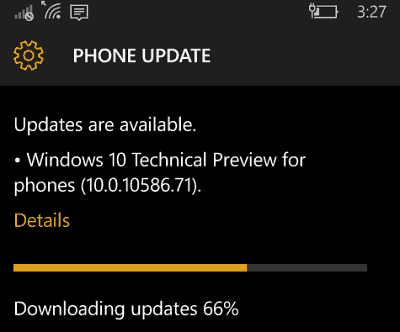 Windows 10 mobil 10586-71