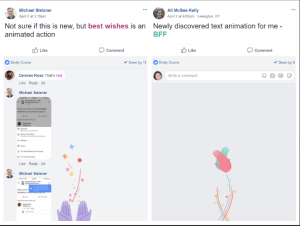 Facebook, iki yeni animasyonlu metin özelliği ve tüm animasyonlu metinleri devre dışı bırakma yeteneği ekledi.