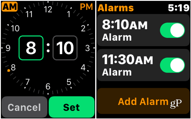 2 Set Alarm Apple İzle