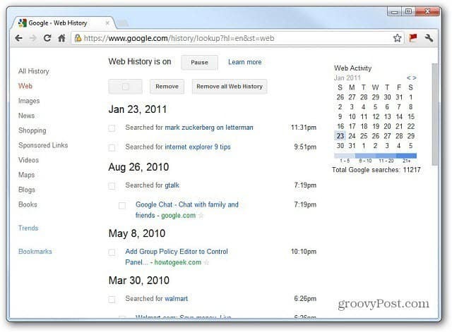 Google Gizlilik: 1 Mart'tan Önce Google Web Geçmişinizi Kaldırma