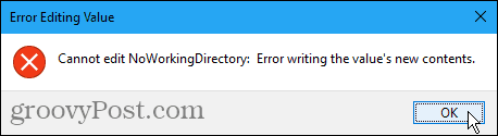 Windows Kayıt Defteri'nde hata düzenlenemiyor