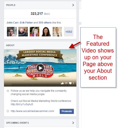 sosyal medya denetleyicisi facebook sayfa kenar boşluğunda video özelliği