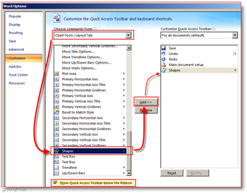 Microsoft Word 2007 Hızlı Çubuğa Şekil Ekleme