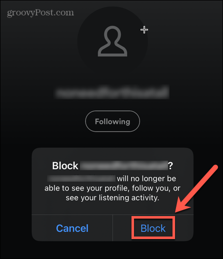 spotify mobile'da takipçileri kaldırmayı onayla