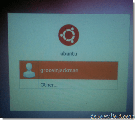 yeni ubuntu kullanıcısını seç
