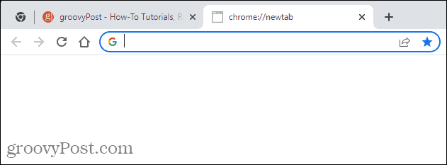 Chrome'da boş bir Yeni Sekme sayfası
