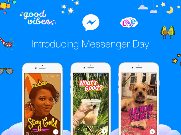 Facebook, kullanıcıların bağımsız Messenger Uygulamasında fotoğrafları ve videoları anında paylaşmaları için yeni bir yol olan Messenger Günü'nü başlattı.