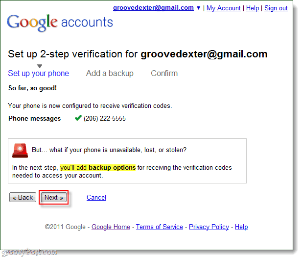 google 2 adımlı doğrulama yedekleme seçeneklerini ekleyin
