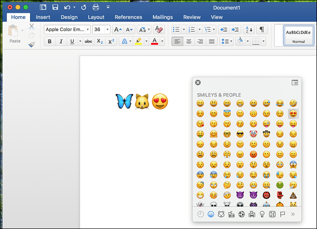 emoji macos klavye etkinleştirmek microsoft word